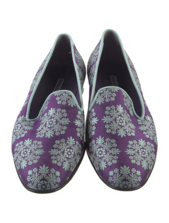 Manolo Blahnik Floral Print Loafers