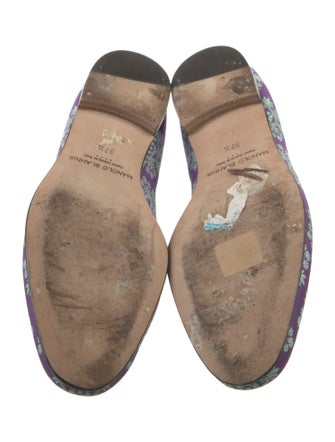 Manolo Blahnik Floral Print Loafers
