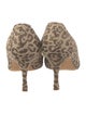 Manolo Blahnik Canvas Animal Print Pumps