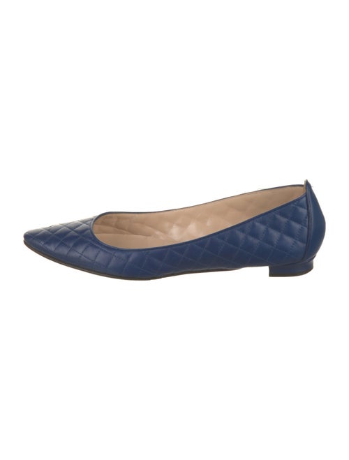Manolo Blahnik Quilted Pattern Leather Flats