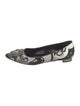 Manolo Blahnik Satin Printed Flats