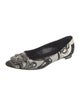 Manolo Blahnik Satin Printed Flats