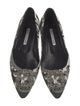 Manolo Blahnik Satin Printed Flats
