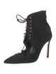 Manolo Blahnik Suede Lace-Up Boots