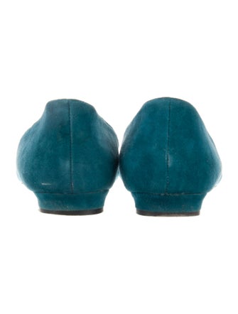 Manolo Blahnik Satin Crystal Embellishments Flats