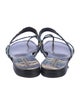 Manolo Blahnik Leather Printed Slides