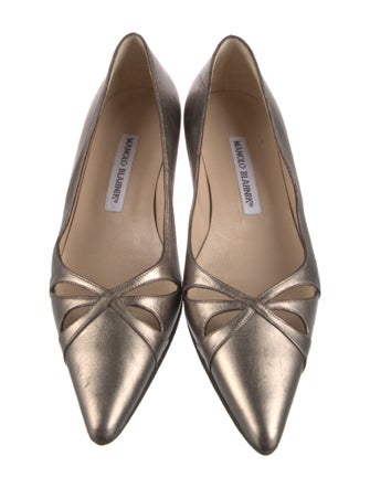Manolo Blahnik Leather Ballet Flats