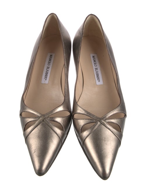 Manolo Blahnik Leather Ballet Flats