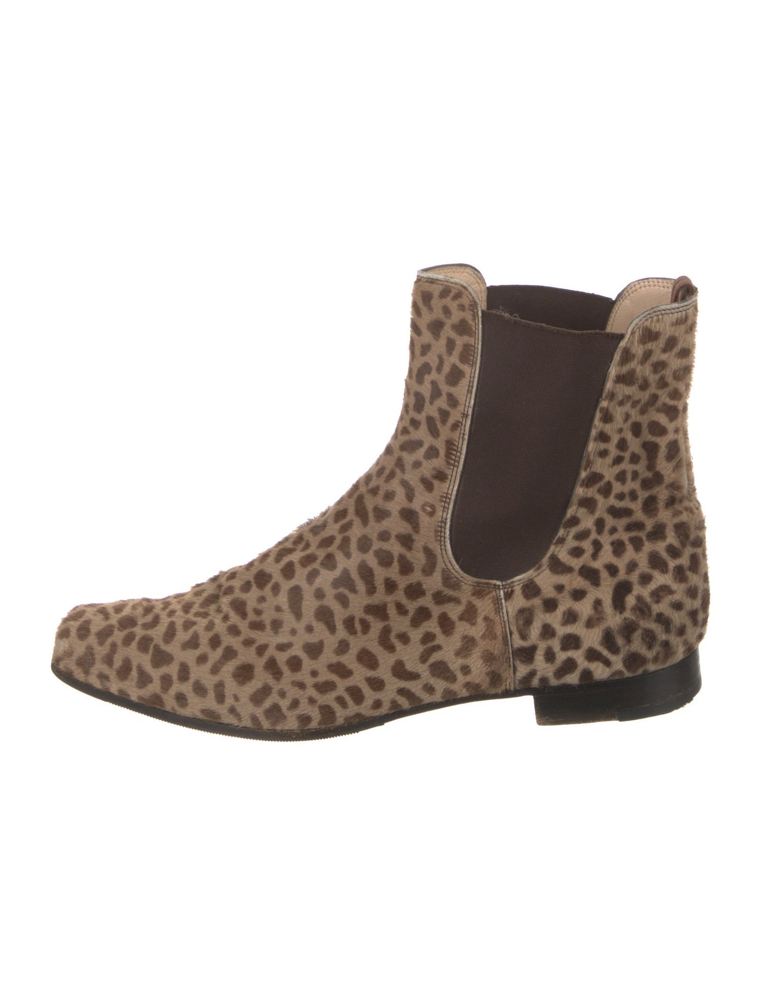 Manolo Blahnik Ponyhair Animal Print Chelsea Boots