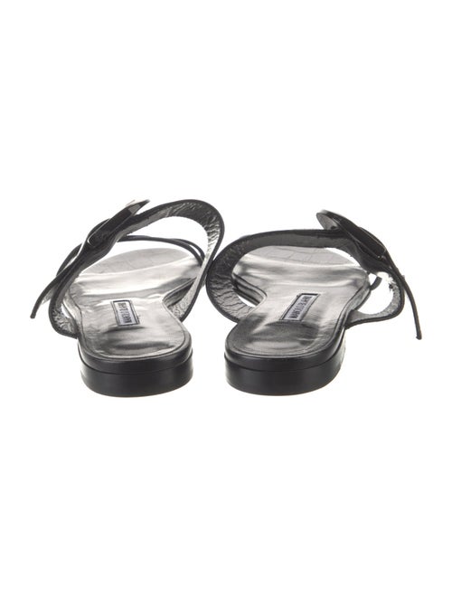 Manolo Blahnik Leather Slides