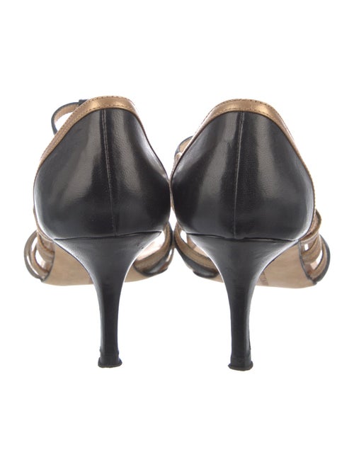 Manolo Blahnik Leather Cutout Accent Gladiator Sandals