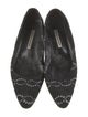 Manolo Blahnik Printed Embroidered Accent Flats
