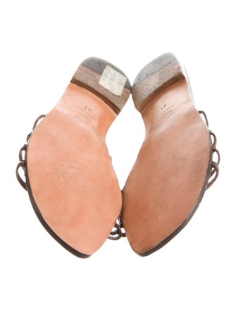 Manolo Blahnik Leather Slides