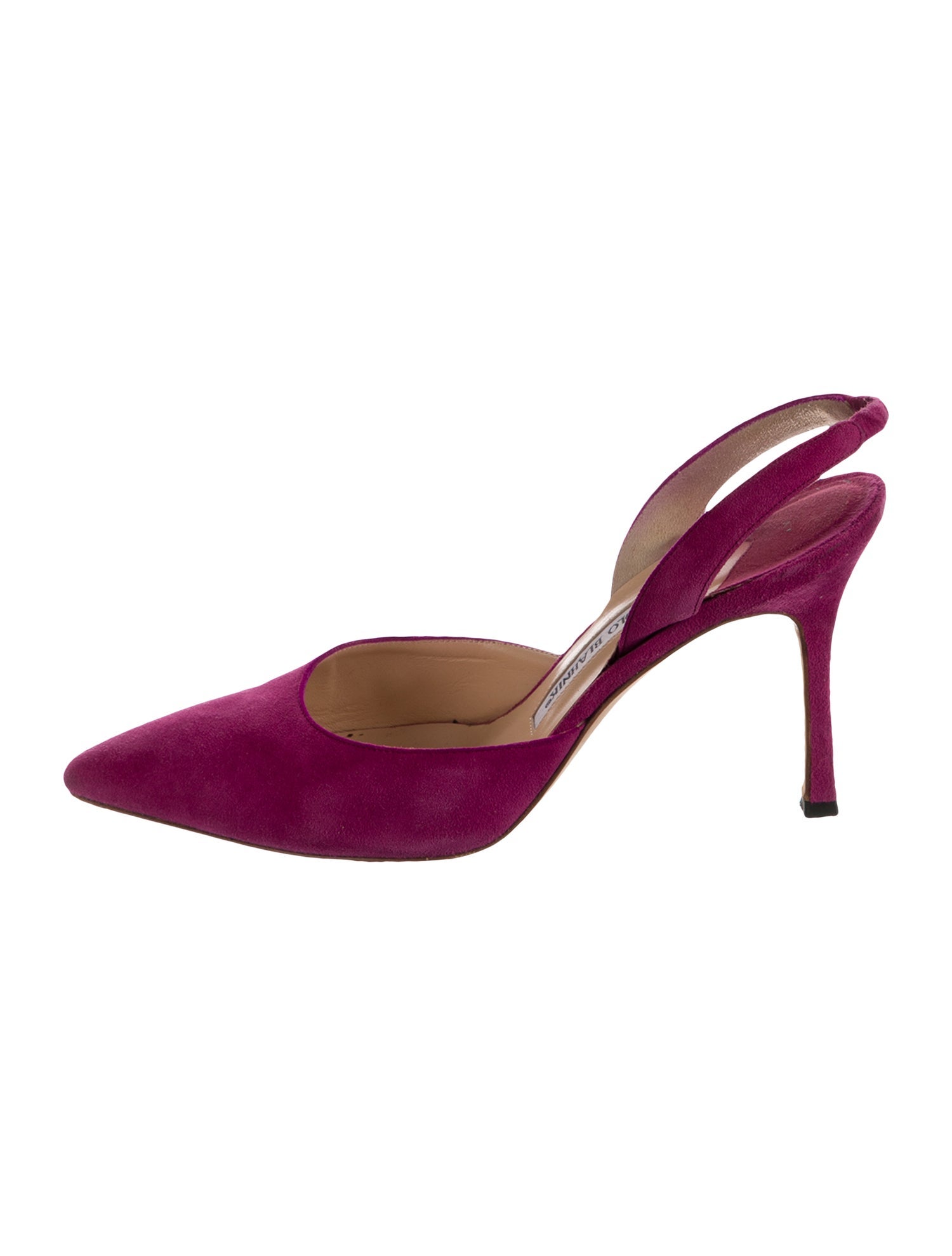 Manolo Blahnik Suede Slingback Pumps