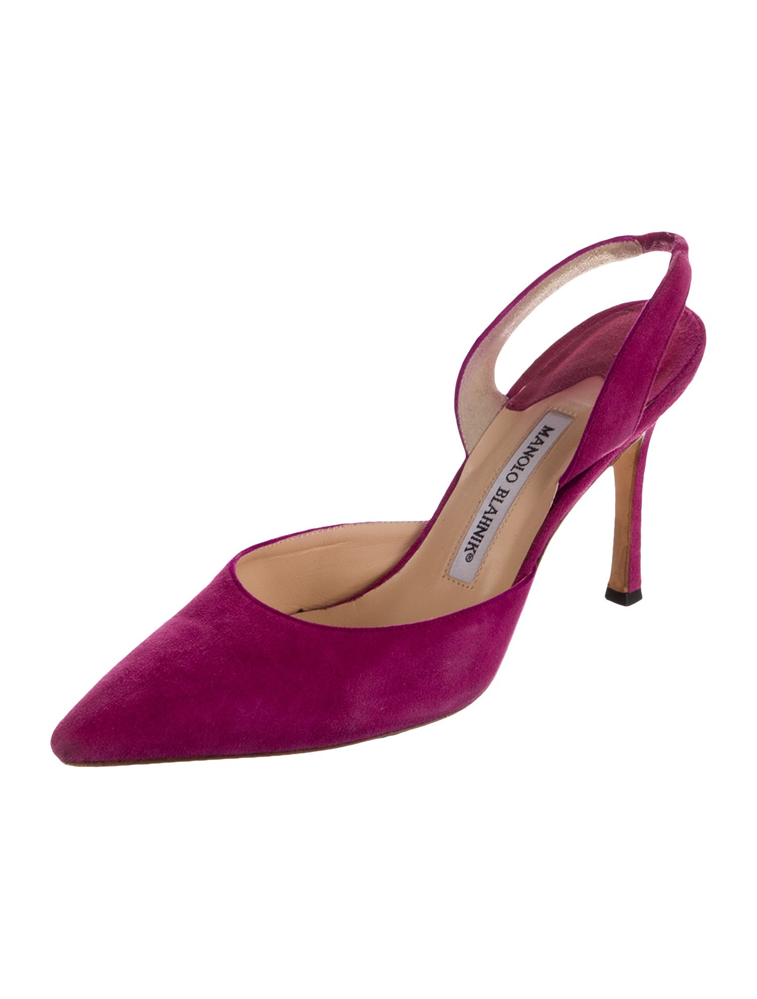 Manolo Blahnik Suede Slingback Pumps