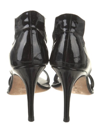 Manolo Blahnik Patent Leather T-Strap Sandals