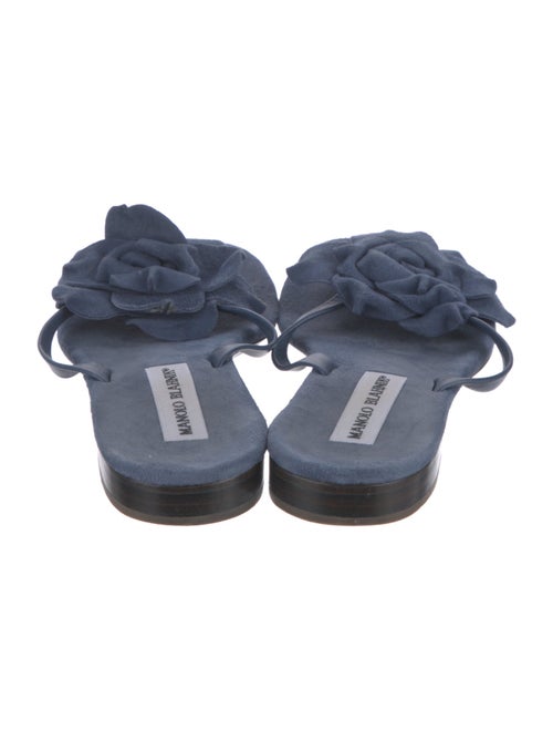 Manolo Blahnik Suede Slides