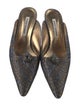 Manolo Blahnik Printed Crystal Embellishments Mules