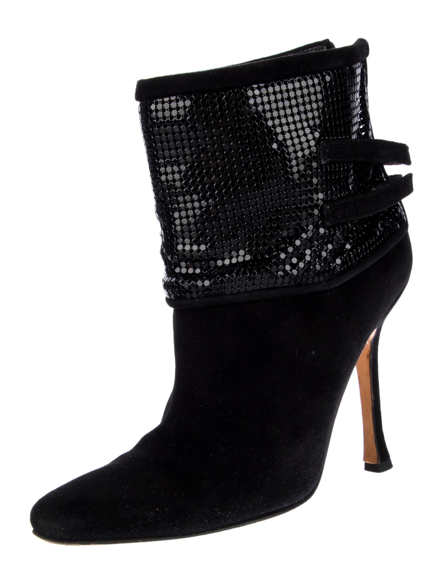 Manolo Blahnik Suede Sequin Embellishments Pumps