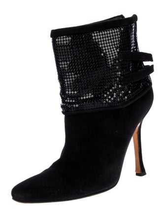 Manolo Blahnik Suede Sequin Embellishments Pumps