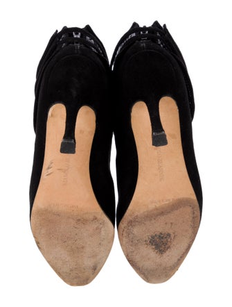 Manolo Blahnik Suede Sequin Embellishments Pumps