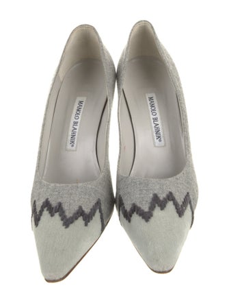 Manolo Blahnik Canvas Pumps
