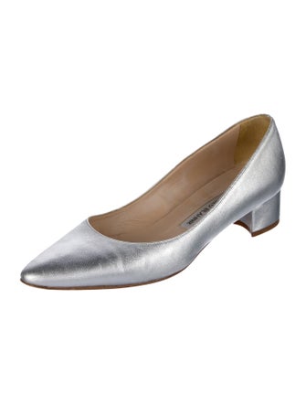 Manolo Blahnik Leather Ballet Flats
