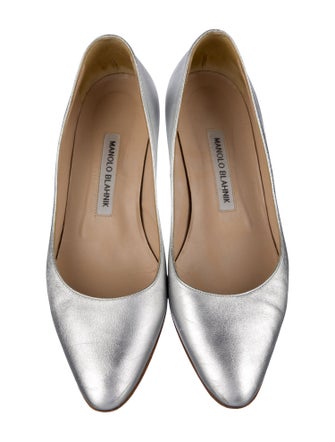 Manolo Blahnik Leather Ballet Flats
