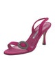 Manolo Blahnik Crystal Embellishments Slingback Sandals