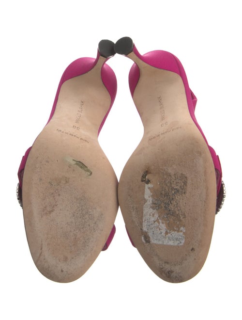 Manolo Blahnik Crystal Embellishments Slingback Sandals