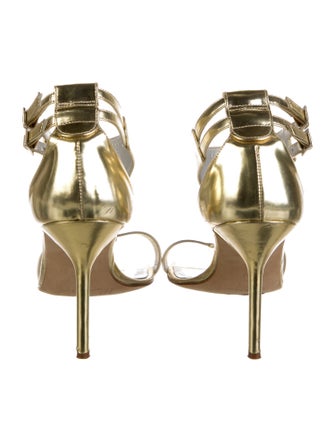 Manolo Blahnik Patent Leather T-Strap Sandals