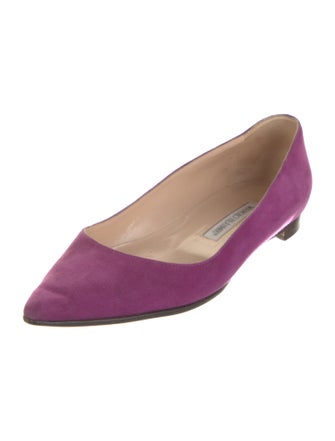 Manolo Blahnik Suede Flats