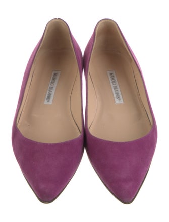 Manolo Blahnik Suede Flats