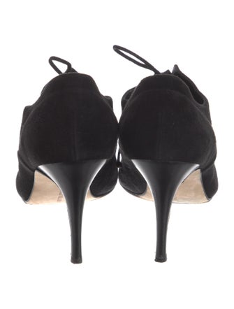 Manolo Blahnik Suede Lace-Up Boots