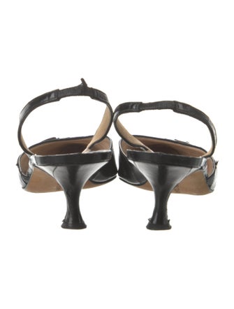 Manolo Blahnik Leather Slingback Pumps