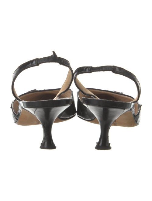 Manolo Blahnik Leather Slingback Pumps