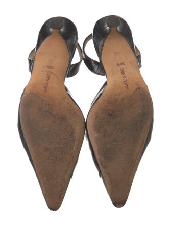 Manolo Blahnik Leather Slingback Pumps
