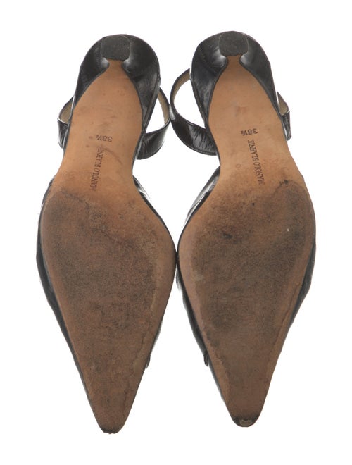 Manolo Blahnik Leather Slingback Pumps