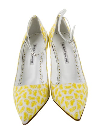 Manolo Blahnik Canvas Printed Pumps