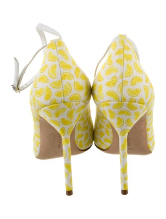 Manolo Blahnik Canvas Printed Pumps