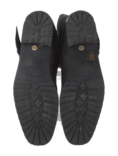 Manolo Blahnik Suede Moto Boots