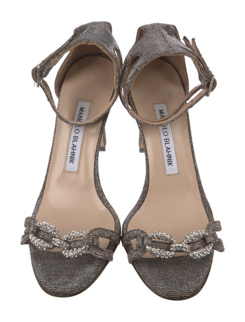 Manolo Blahnik Chain-Link Accents Sandals