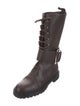 Manolo Blahnik Leather Combat Boots