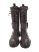 Manolo Blahnik Leather Combat Boots