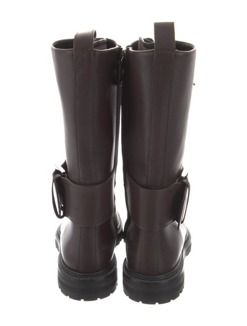 Manolo Blahnik Leather Combat Boots