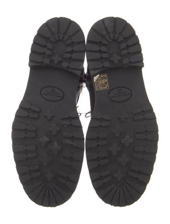 Manolo Blahnik Leather Combat Boots