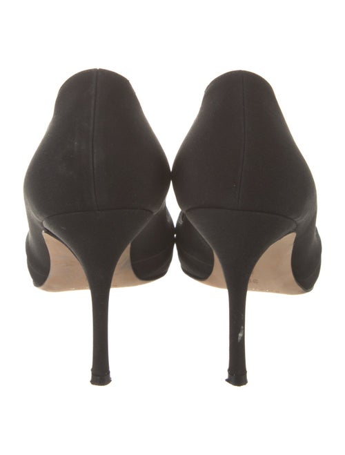 Manolo Blahnik Suede Pleated Accents Pumps