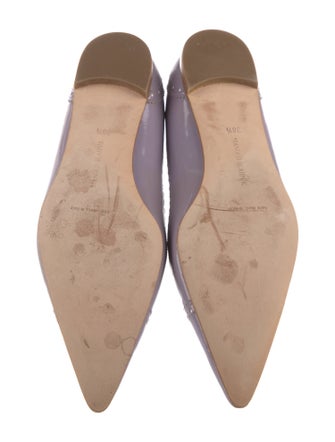 Manolo Blahnik Patent Leather Printed Ballet Flats