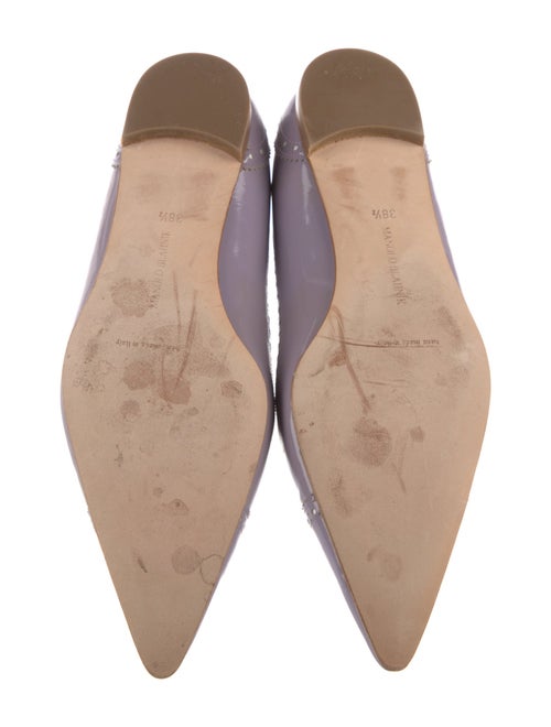 Manolo Blahnik Patent Leather Printed Ballet Flats