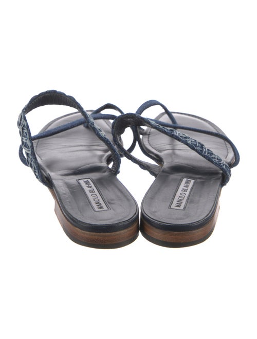 Manolo Blahnik Leather Slides